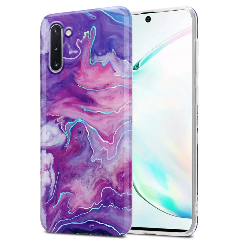 Cadorabo Hülle kompatibel mit Samsung Galaxy NOTE 10 Schutzhülle aus TPU Silikon mit Muster Mosaik