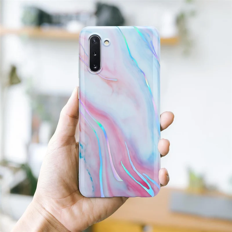 Cadorabo Hülle kompatibel mit Samsung Galaxy NOTE 10 Schutzhülle aus TPU Silikon mit Muster Mosaik
