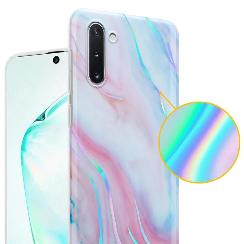 Cadorabo Hülle kompatibel mit Samsung Galaxy NOTE 10 Schutzhülle aus TPU Silikon mit Muster Mosaik