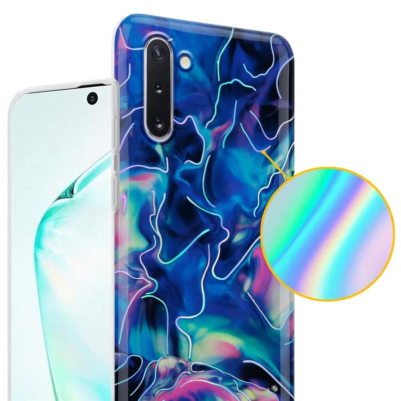 Cadorabo Hülle kompatibel mit Samsung Galaxy NOTE 10 Schutzhülle aus TPU Silikon mit Muster Mosaik