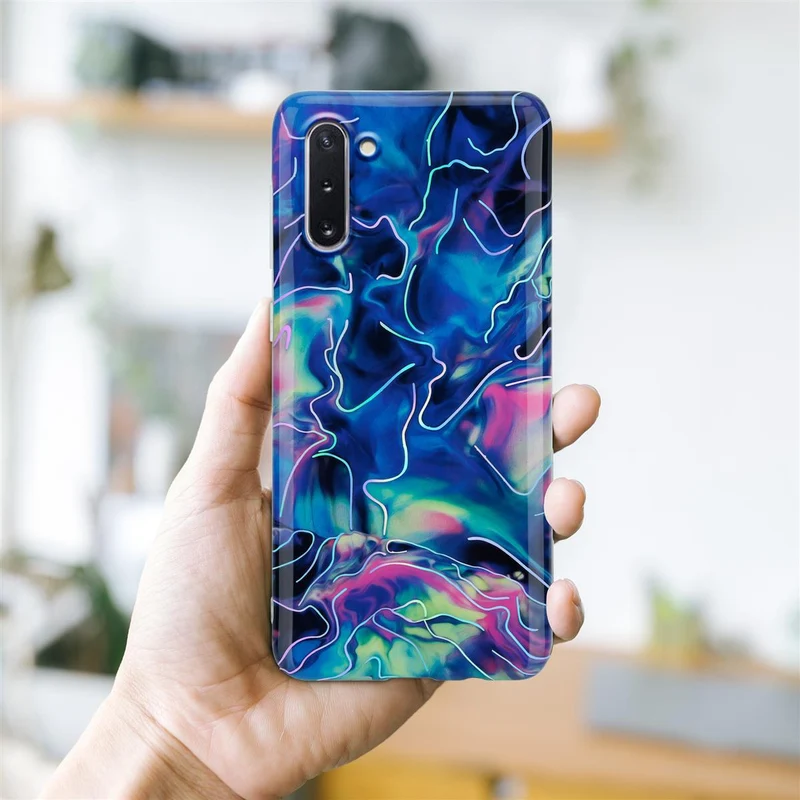 Cadorabo Hülle kompatibel mit Samsung Galaxy NOTE 10 Schutzhülle aus TPU Silikon mit Muster Mosaik
