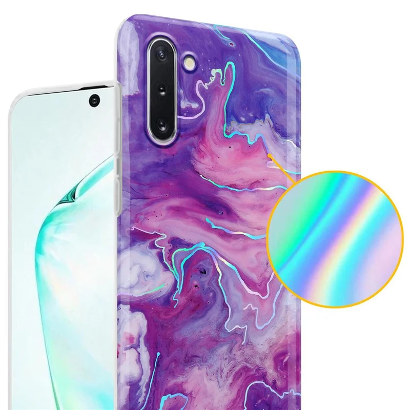 Cadorabo Hülle kompatibel mit Samsung Galaxy NOTE 10 Schutzhülle aus TPU Silikon mit Muster Mosaik
