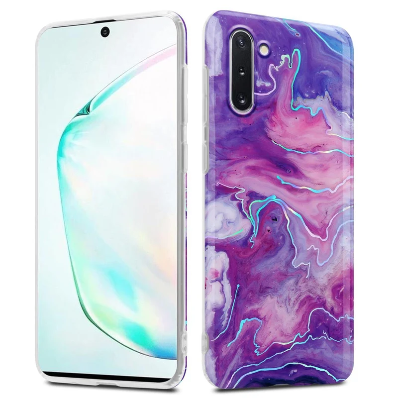 Cadorabo Hülle kompatibel mit Samsung Galaxy NOTE 10 Schutzhülle aus TPU Silikon mit Muster Mosaik