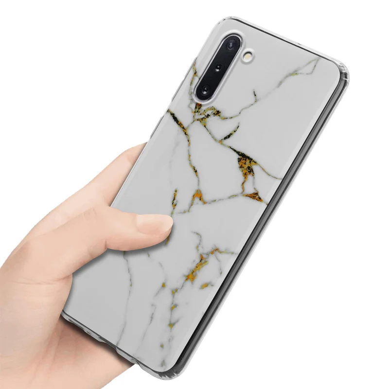 Cadorabo Hülle kompatibel mit Samsung Galaxy NOTE 10 Schutzhülle aus TPU Silikon mit Muster Mosaik