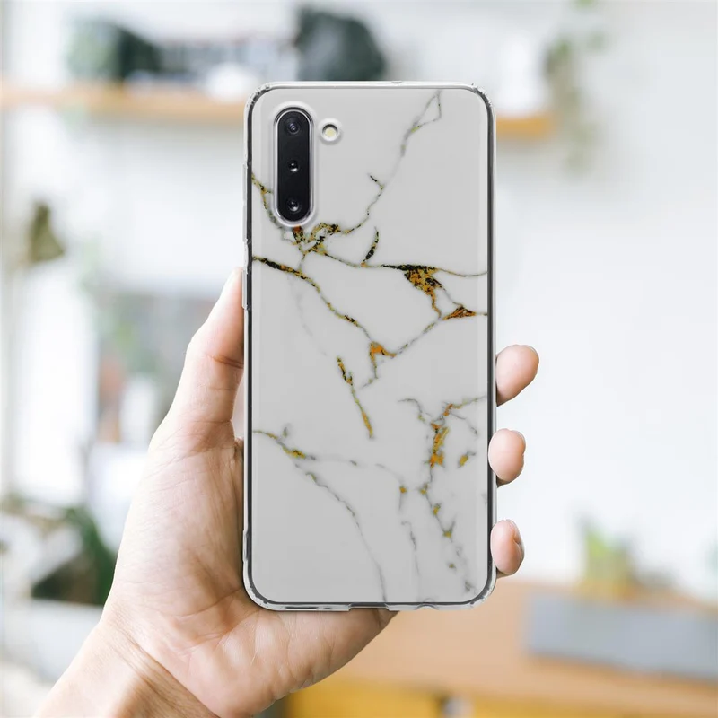 Cadorabo Hülle kompatibel mit Samsung Galaxy NOTE 10 Schutzhülle aus TPU Silikon mit Muster Mosaik