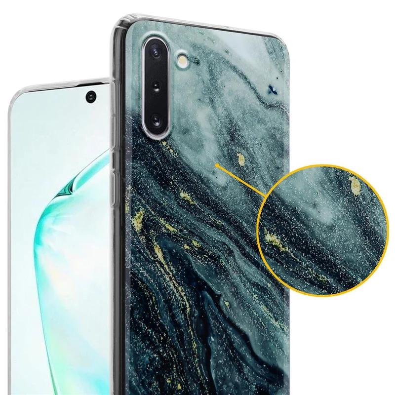 Cadorabo Hülle kompatibel mit Samsung Galaxy NOTE 10 Schutzhülle aus TPU Silikon mit Muster Mosaik