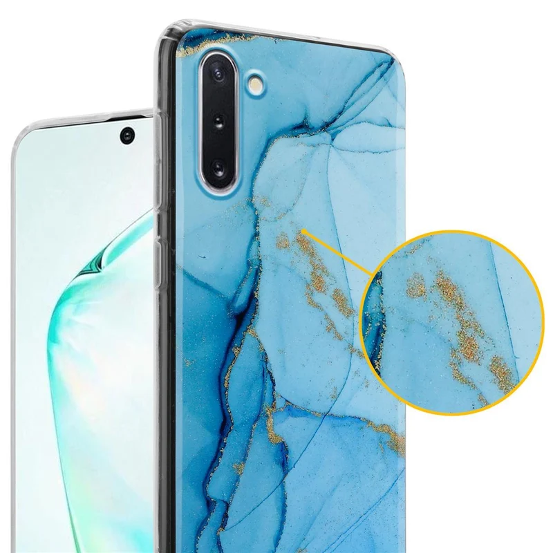 Cadorabo Hülle kompatibel mit Samsung Galaxy NOTE 10 Schutzhülle aus TPU Silikon mit Muster Mosaik