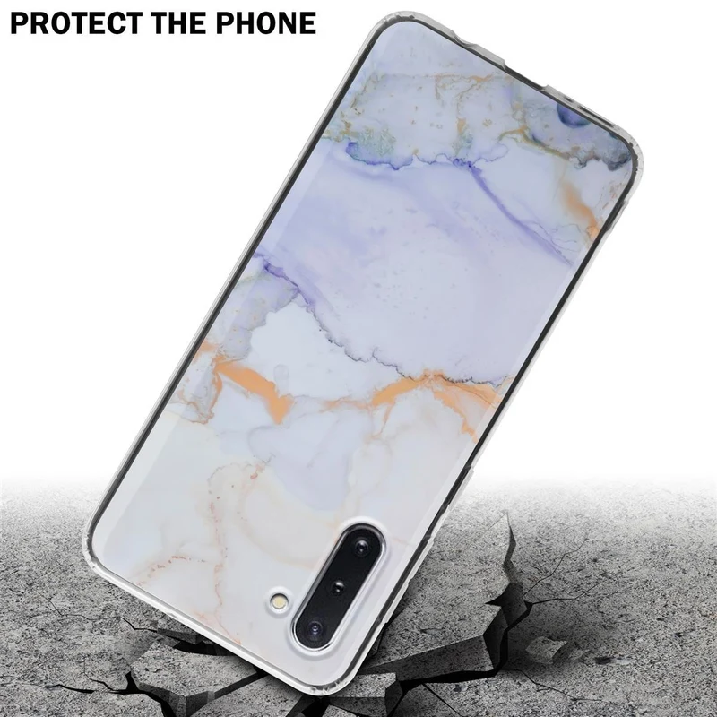 Cadorabo Hülle kompatibel mit Samsung Galaxy NOTE 10 Schutzhülle aus TPU Silikon mit Muster Mosaik