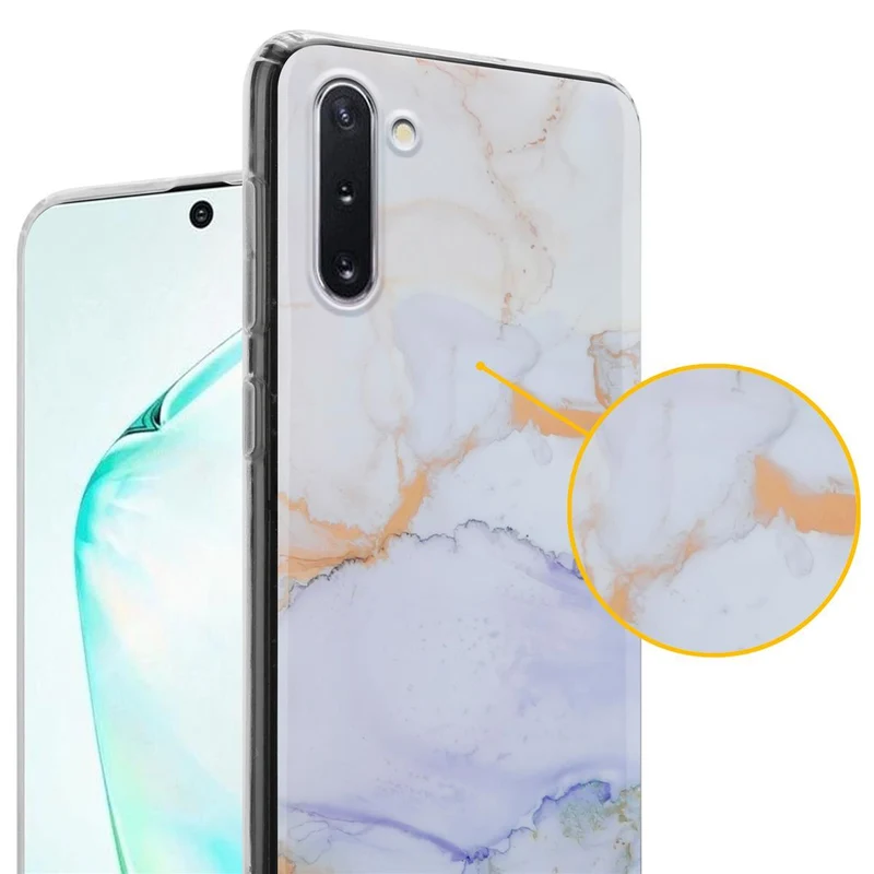 Cadorabo Hülle kompatibel mit Samsung Galaxy NOTE 10 Schutzhülle aus TPU Silikon mit Muster Mosaik