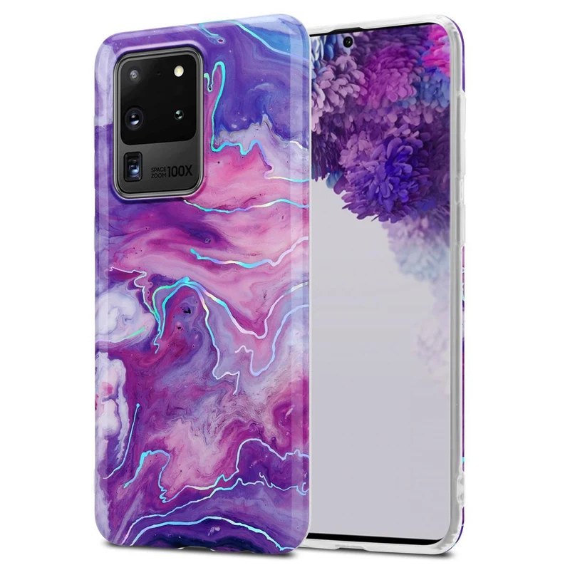 Cadorabo Hülle kompatibel mit Samsung Galaxy S20 ULTRA Schutzhülle aus TPU Silikon mit Muster Mosaik
