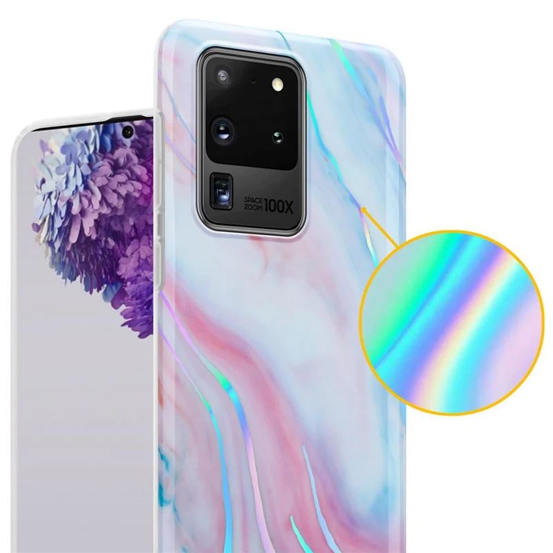 Cadorabo Hülle kompatibel mit Samsung Galaxy S20 ULTRA Schutzhülle aus TPU Silikon mit Muster Mosaik