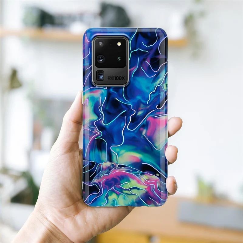 Cadorabo Hülle kompatibel mit Samsung Galaxy S20 ULTRA Schutzhülle aus TPU Silikon mit Muster Mosaik