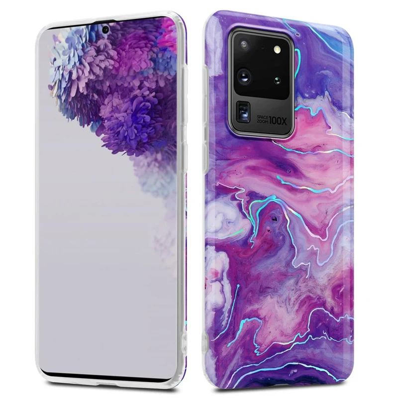 Cadorabo Hülle kompatibel mit Samsung Galaxy S20 ULTRA Schutzhülle aus TPU Silikon mit Muster Mosaik