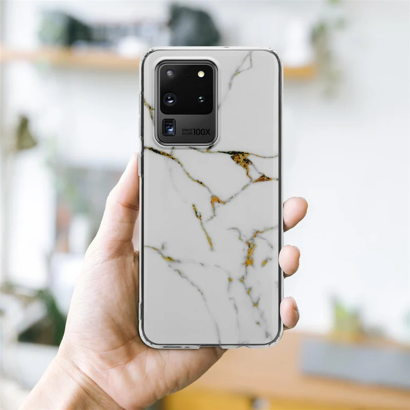 Cadorabo Hülle kompatibel mit Samsung Galaxy S20 ULTRA Schutzhülle aus TPU Silikon mit Muster Mosaik