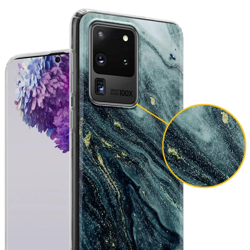 Cadorabo Hülle kompatibel mit Samsung Galaxy S20 ULTRA Schutzhülle aus TPU Silikon mit Muster Mosaik