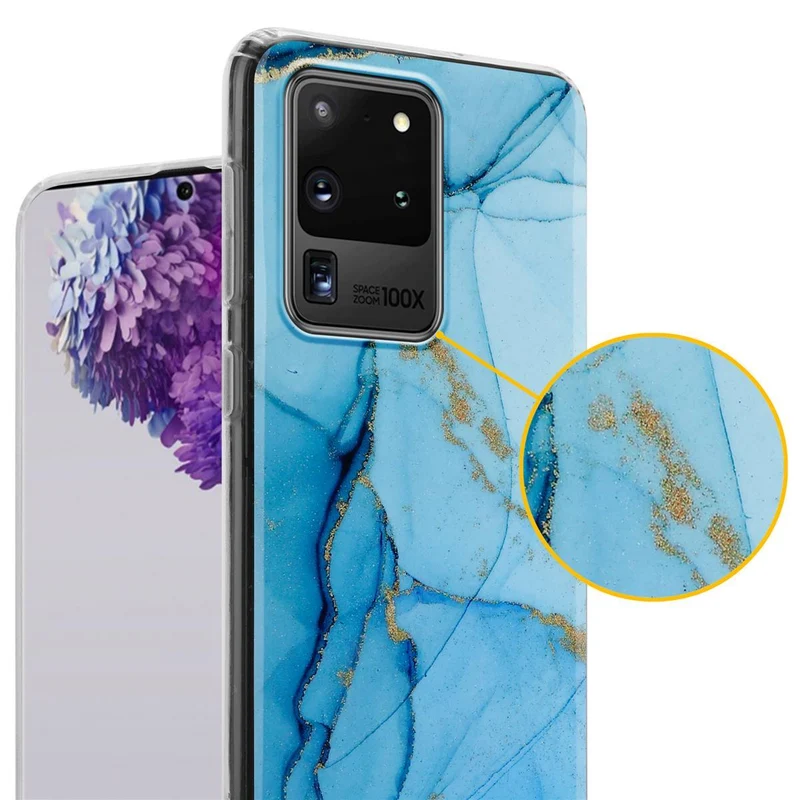 Cadorabo Hülle kompatibel mit Samsung Galaxy S20 ULTRA Schutzhülle aus TPU Silikon mit Muster Mosaik