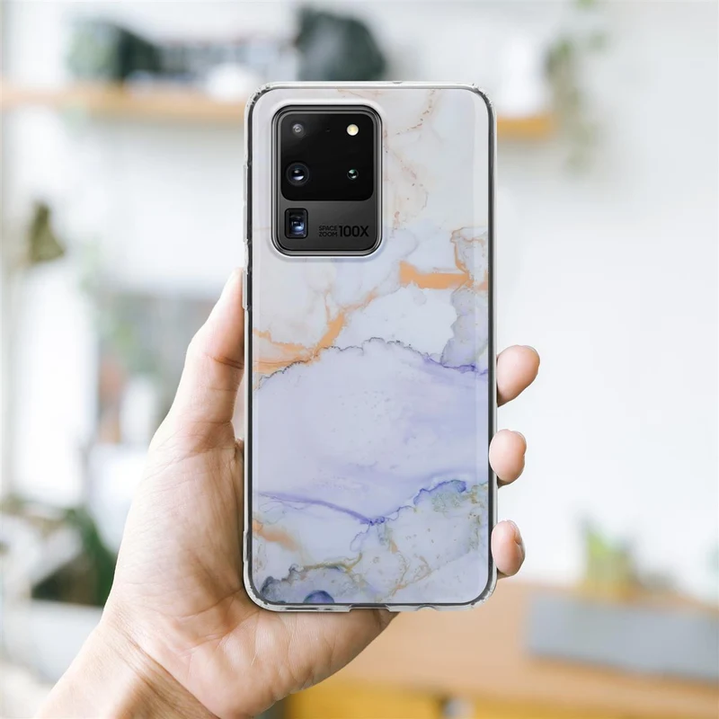 Cadorabo Hülle kompatibel mit Samsung Galaxy S20 ULTRA Schutzhülle aus TPU Silikon mit Muster Mosaik