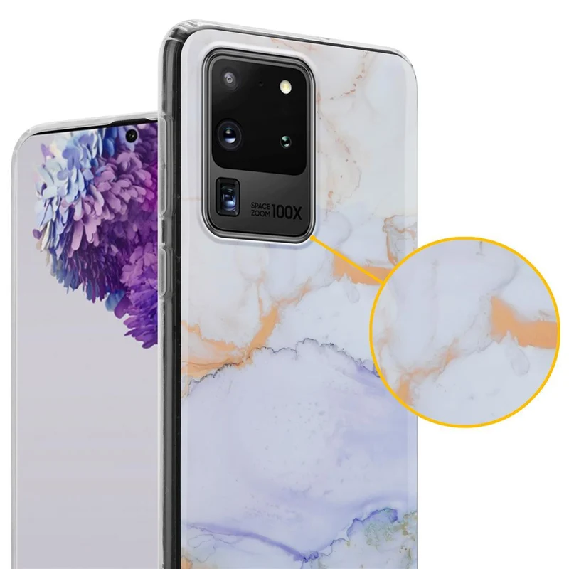 Cadorabo Hülle kompatibel mit Samsung Galaxy S20 ULTRA Schutzhülle aus TPU Silikon mit Muster Mosaik