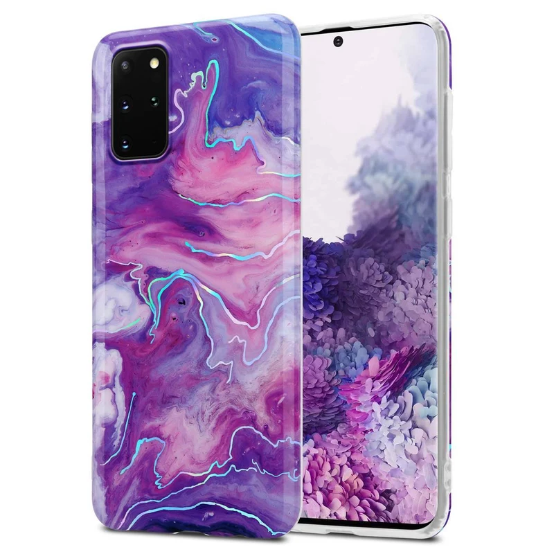 Cadorabo Hülle kompatibel mit Samsung Galaxy S20 PLUS Schutzhülle aus TPU Silikon mit Muster Mosaik