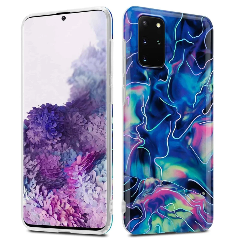 Cadorabo Hülle kompatibel mit Samsung Galaxy S20 PLUS Schutzhülle aus TPU Silikon mit Muster Mosaik