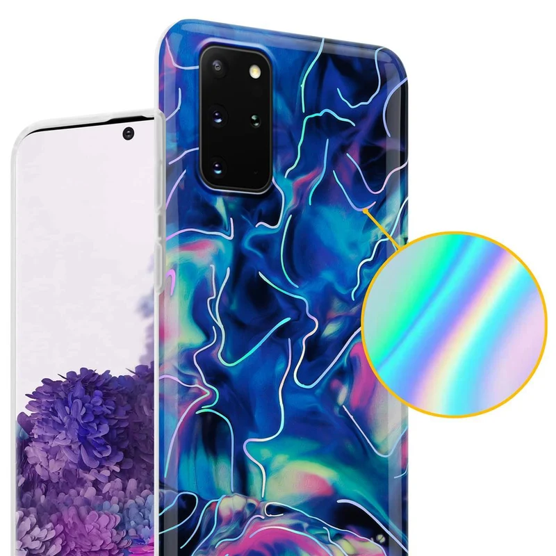 Cadorabo Hülle kompatibel mit Samsung Galaxy S20 PLUS Schutzhülle aus TPU Silikon mit Muster Mosaik