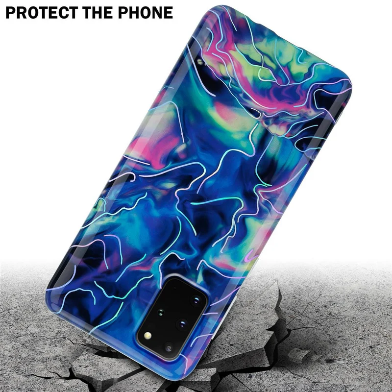Cadorabo Hülle kompatibel mit Samsung Galaxy S20 PLUS Schutzhülle aus TPU Silikon mit Muster Mosaik