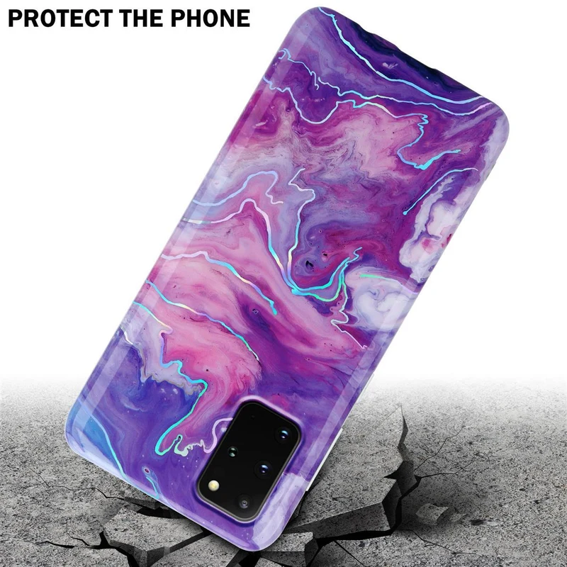 Cadorabo Hülle kompatibel mit Samsung Galaxy S20 PLUS Schutzhülle aus TPU Silikon mit Muster Mosaik