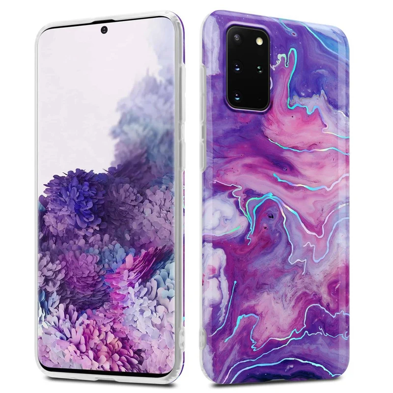 Cadorabo Hülle kompatibel mit Samsung Galaxy S20 PLUS Schutzhülle aus TPU Silikon mit Muster Mosaik