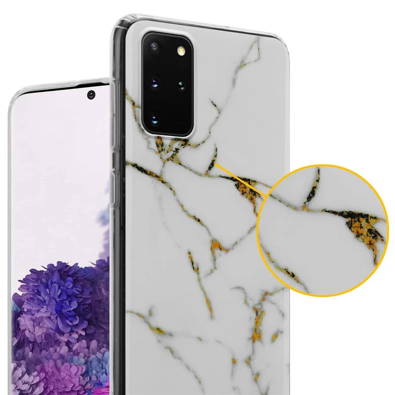 Cadorabo Hülle kompatibel mit Samsung Galaxy S20 PLUS Schutzhülle aus TPU Silikon mit Muster Mosaik