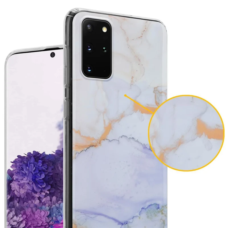 Cadorabo Hülle kompatibel mit Samsung Galaxy S20 PLUS Schutzhülle aus TPU Silikon mit Muster Mosaik