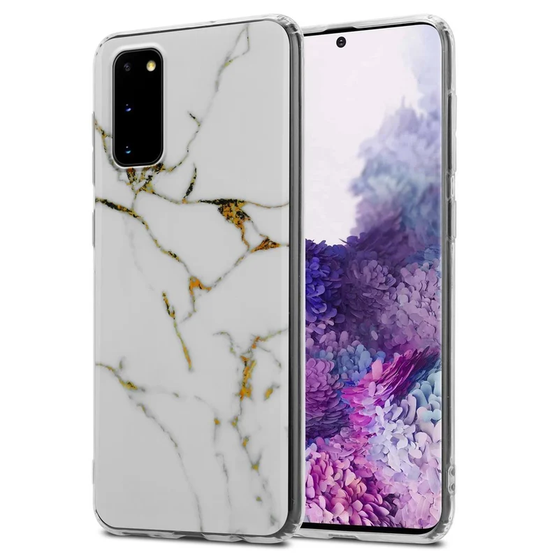 Cadorabo Hülle kompatibel mit Samsung Galaxy S20 Schutzhülle aus TPU Silikon mit Muster Mosaik