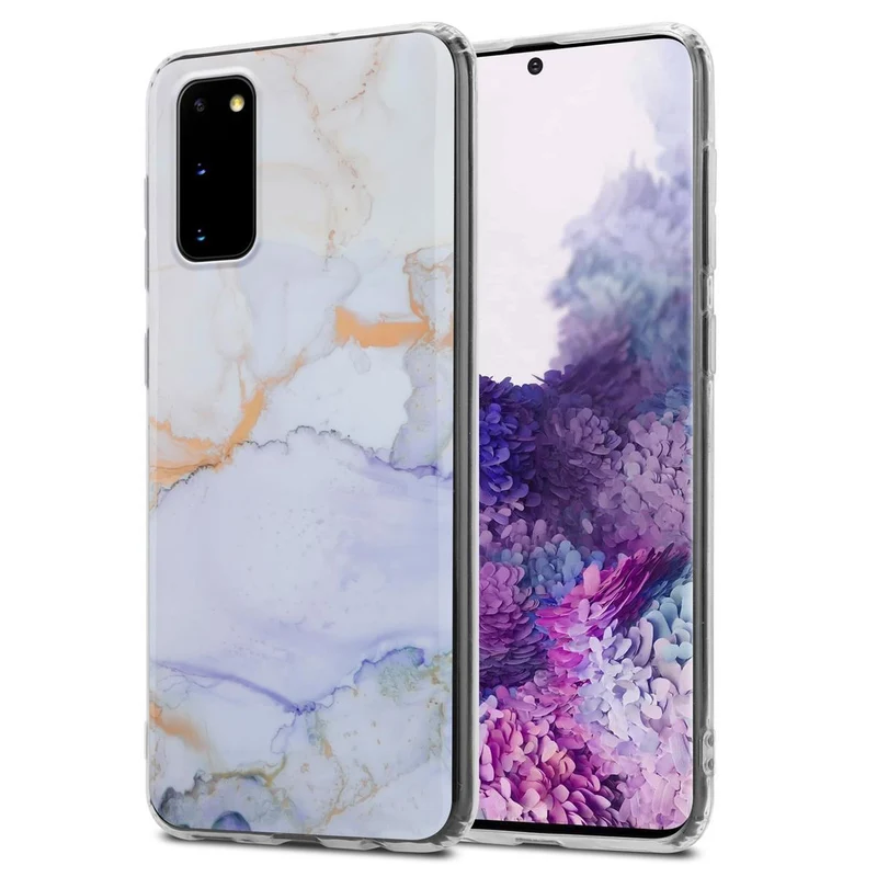 Cadorabo Hülle kompatibel mit Samsung Galaxy S20 Schutzhülle aus TPU Silikon mit Muster Mosaik