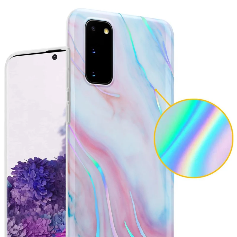 Cadorabo Hülle kompatibel mit Samsung Galaxy S20 Schutzhülle aus TPU Silikon mit Muster Mosaik
