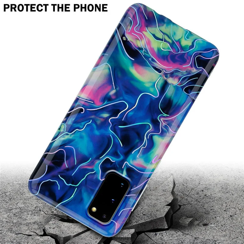 Cadorabo Hülle kompatibel mit Samsung Galaxy S20 Schutzhülle aus TPU Silikon mit Muster Mosaik
