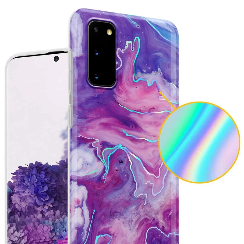 Cadorabo Hülle kompatibel mit Samsung Galaxy S20 Schutzhülle aus TPU Silikon mit Muster Mosaik