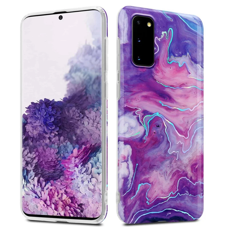 Cadorabo Hülle kompatibel mit Samsung Galaxy S20 Schutzhülle aus TPU Silikon mit Muster Mosaik