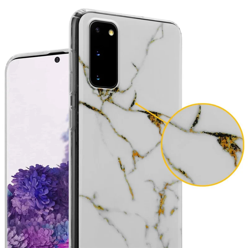 Cadorabo Hülle kompatibel mit Samsung Galaxy S20 Schutzhülle aus TPU Silikon mit Muster Mosaik