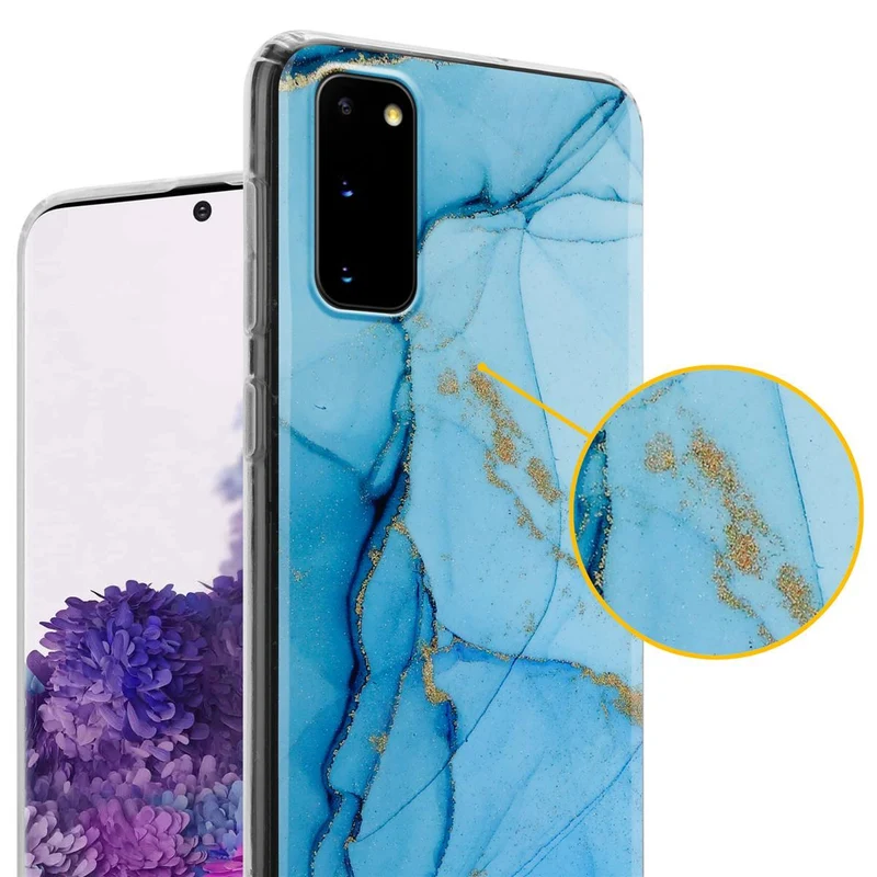 Cadorabo Hülle kompatibel mit Samsung Galaxy S20 Schutzhülle aus TPU Silikon mit Muster Mosaik