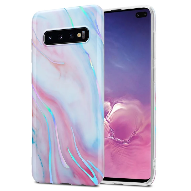 Cadorabo Hülle kompatibel mit Samsung Galaxy S10 PLUS Schutzhülle aus TPU Silikon mit Muster Mosaik