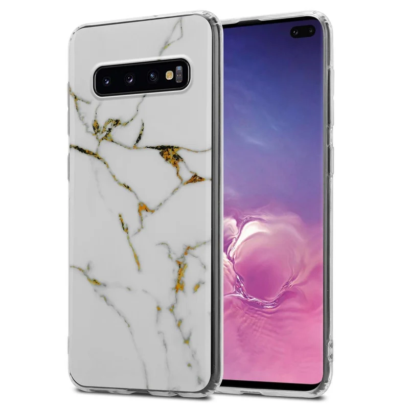 Cadorabo Hülle kompatibel mit Samsung Galaxy S10 PLUS Schutzhülle aus TPU Silikon mit Muster Mosaik