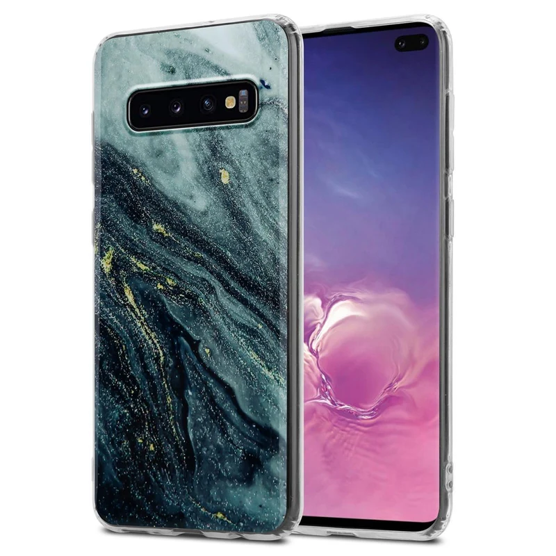 Cadorabo Hülle kompatibel mit Samsung Galaxy S10 PLUS Schutzhülle aus TPU Silikon mit Muster Mosaik