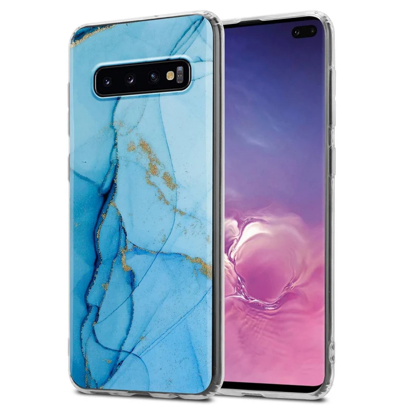 Cadorabo Hülle kompatibel mit Samsung Galaxy S10 PLUS Schutzhülle aus TPU Silikon mit Muster Mosaik