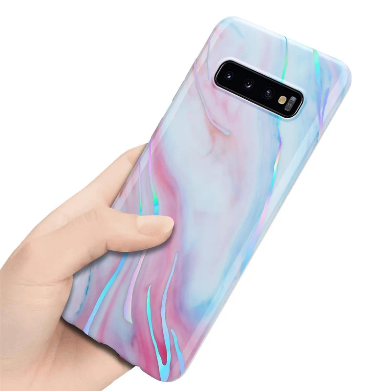 Cadorabo Hülle kompatibel mit Samsung Galaxy S10 PLUS Schutzhülle aus TPU Silikon mit Muster Mosaik