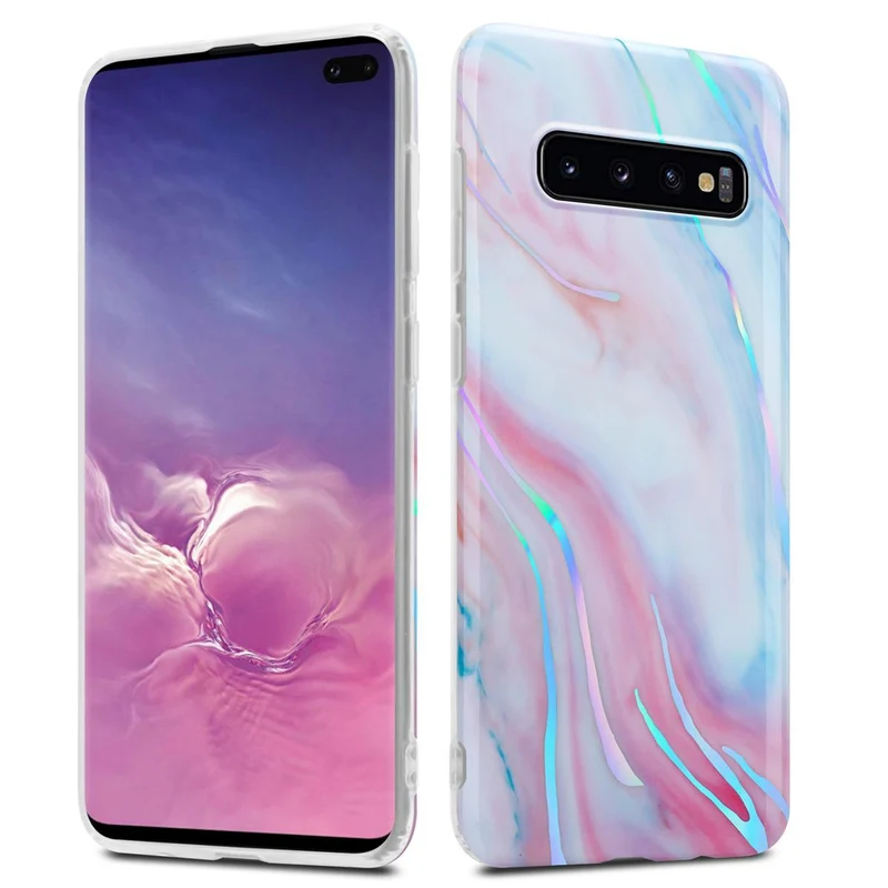 Cadorabo Hülle kompatibel mit Samsung Galaxy S10 PLUS Schutzhülle aus TPU Silikon mit Muster Mosaik