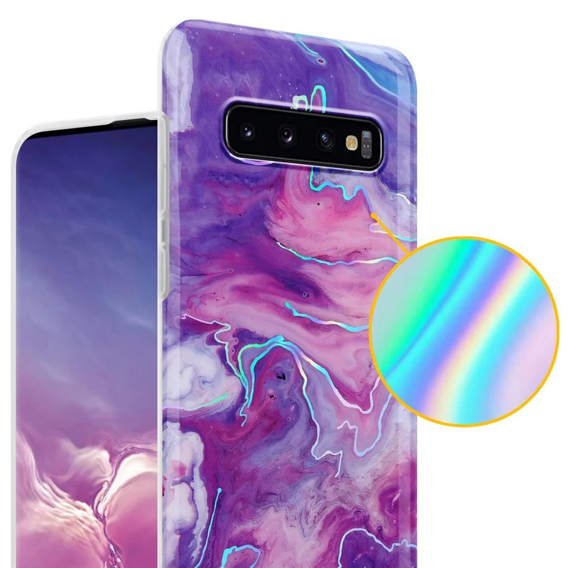 Cadorabo Hülle kompatibel mit Samsung Galaxy S10 PLUS Schutzhülle aus TPU Silikon mit Muster Mosaik