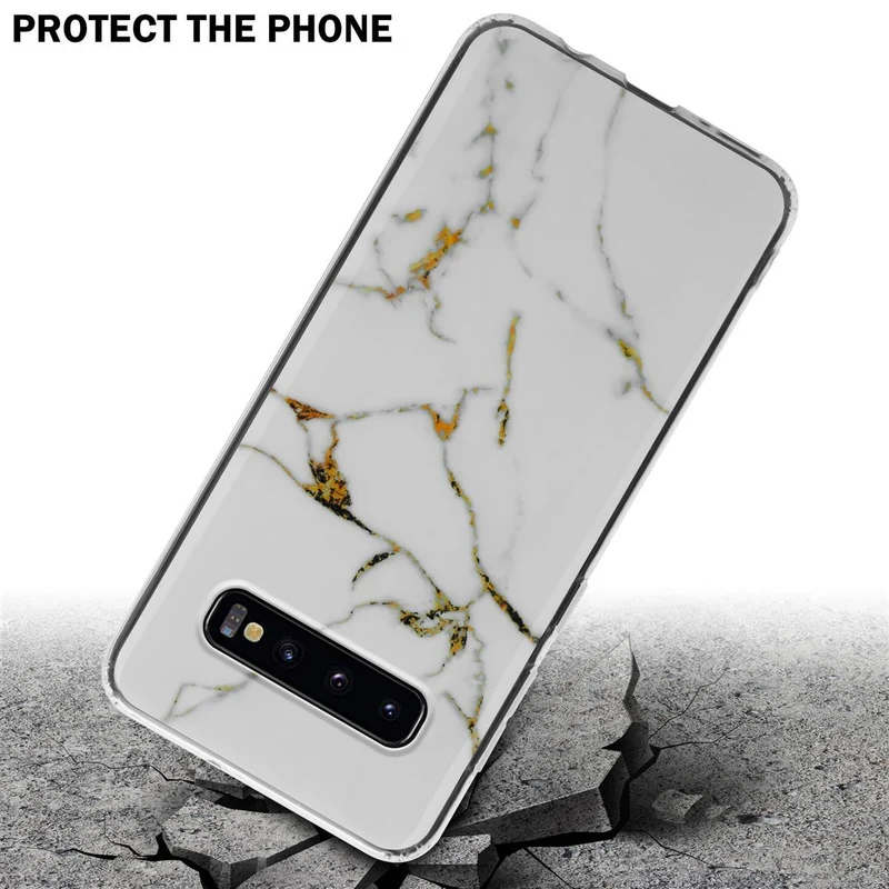 Cadorabo Hülle kompatibel mit Samsung Galaxy S10 PLUS Schutzhülle aus TPU Silikon mit Muster Mosaik