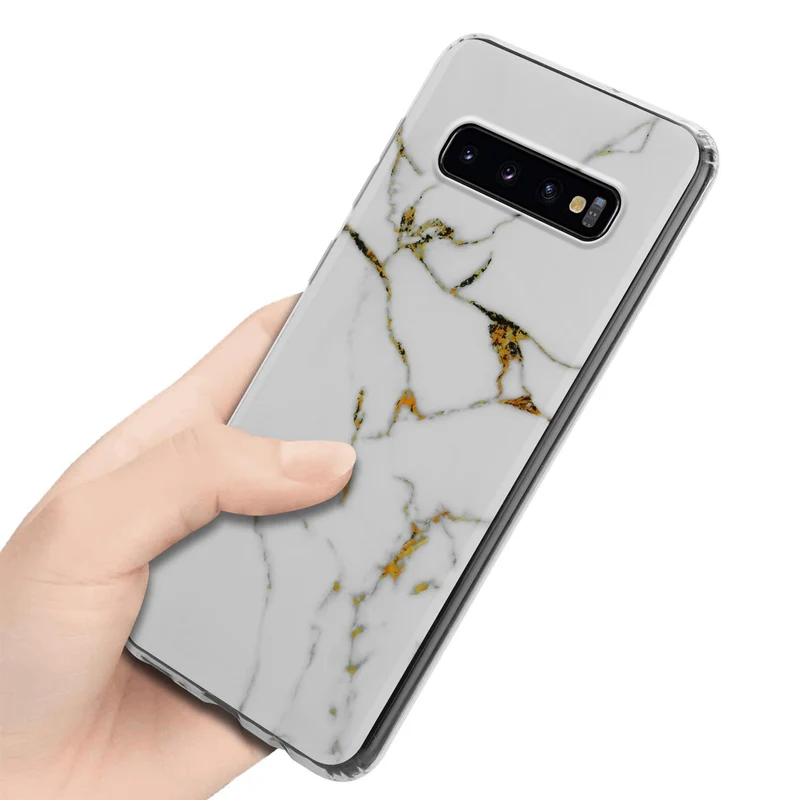 Cadorabo Hülle kompatibel mit Samsung Galaxy S10 PLUS Schutzhülle aus TPU Silikon mit Muster Mosaik