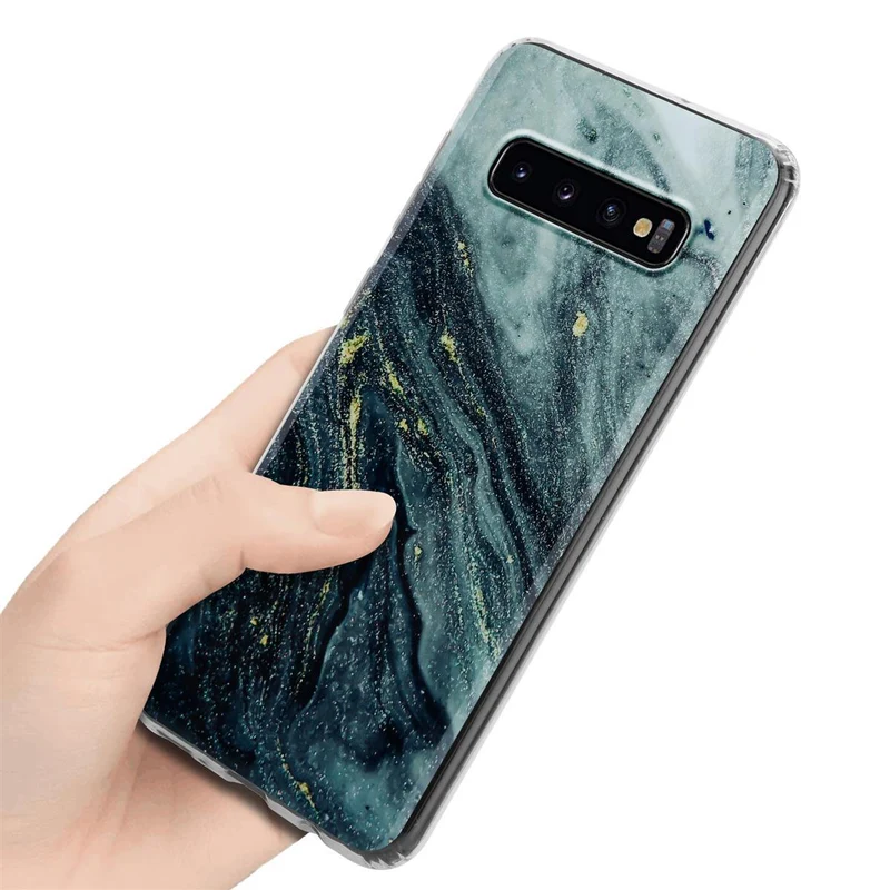 Cadorabo Hülle kompatibel mit Samsung Galaxy S10 PLUS Schutzhülle aus TPU Silikon mit Muster Mosaik