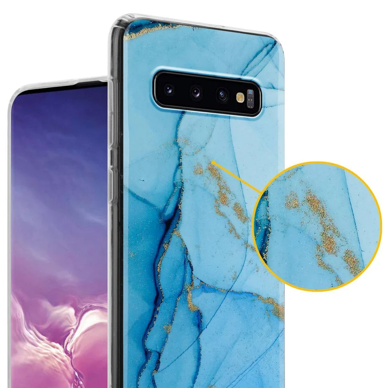 Cadorabo Hülle kompatibel mit Samsung Galaxy S10 PLUS Schutzhülle aus TPU Silikon mit Muster Mosaik