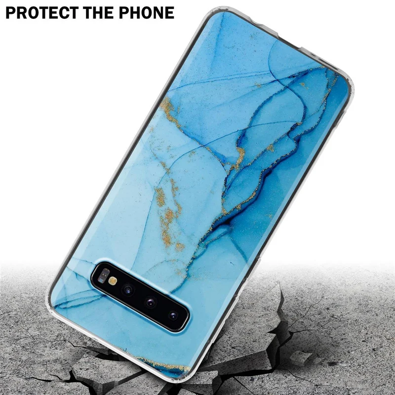 Cadorabo Hülle kompatibel mit Samsung Galaxy S10 PLUS Schutzhülle aus TPU Silikon mit Muster Mosaik